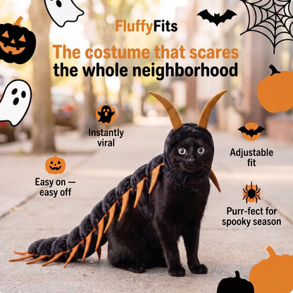 FluffyFit™ Cat Costume | Soft Plush Halloween Crawler, Easy On